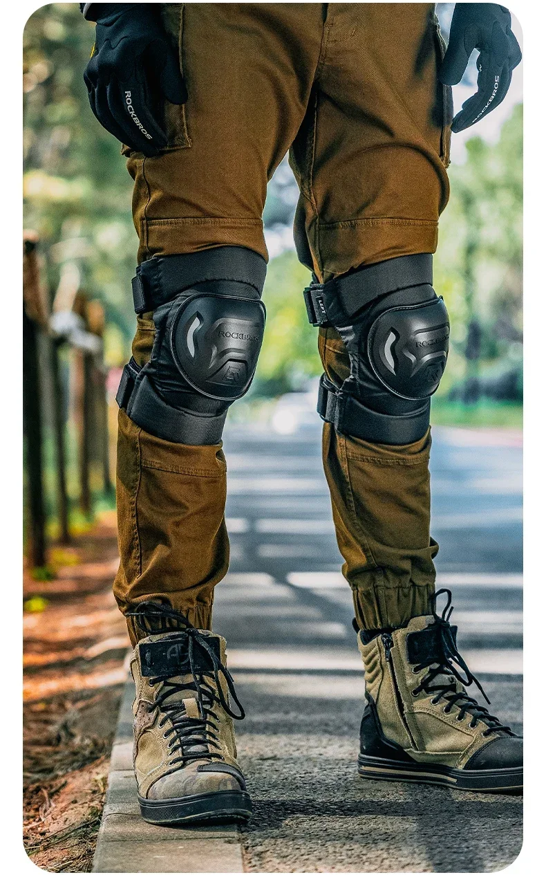 ROCKBROS Motocross Knee Pads Anti-fall Protection Elbow Pads Night Reflective Racing Guards Protection for Cycling Sports Racing