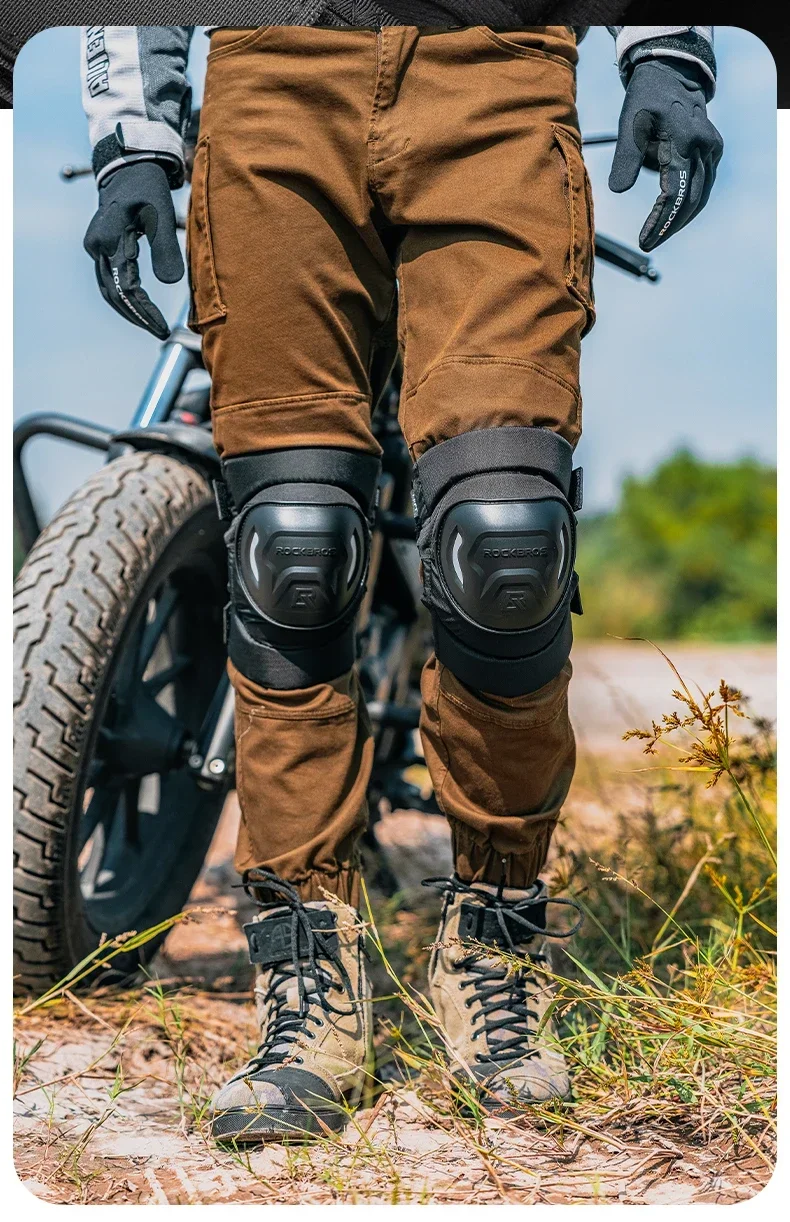 ROCKBROS Motocross Knee Pads Anti-fall Protection Elbow Pads Night Reflective Racing Guards Protection for Cycling Sports Racing