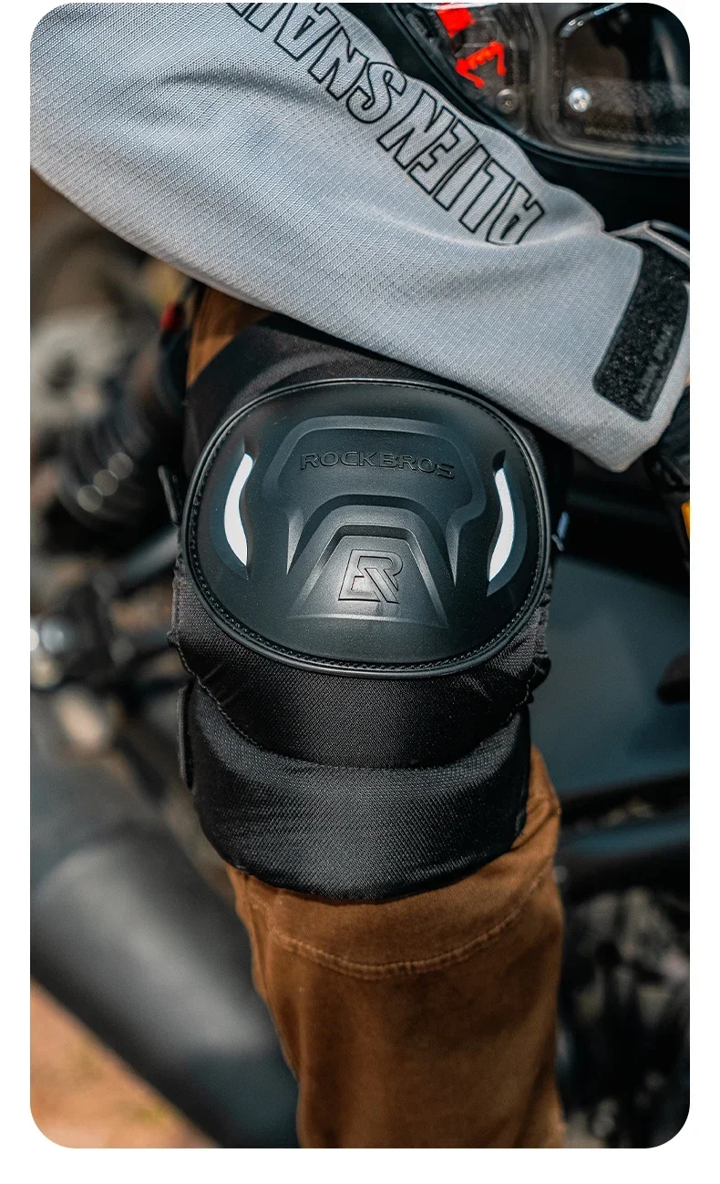 ROCKBROS Motocross Knee Pads Anti-fall Protection Elbow Pads Night Reflective Racing Guards Protection for Cycling Sports Racing