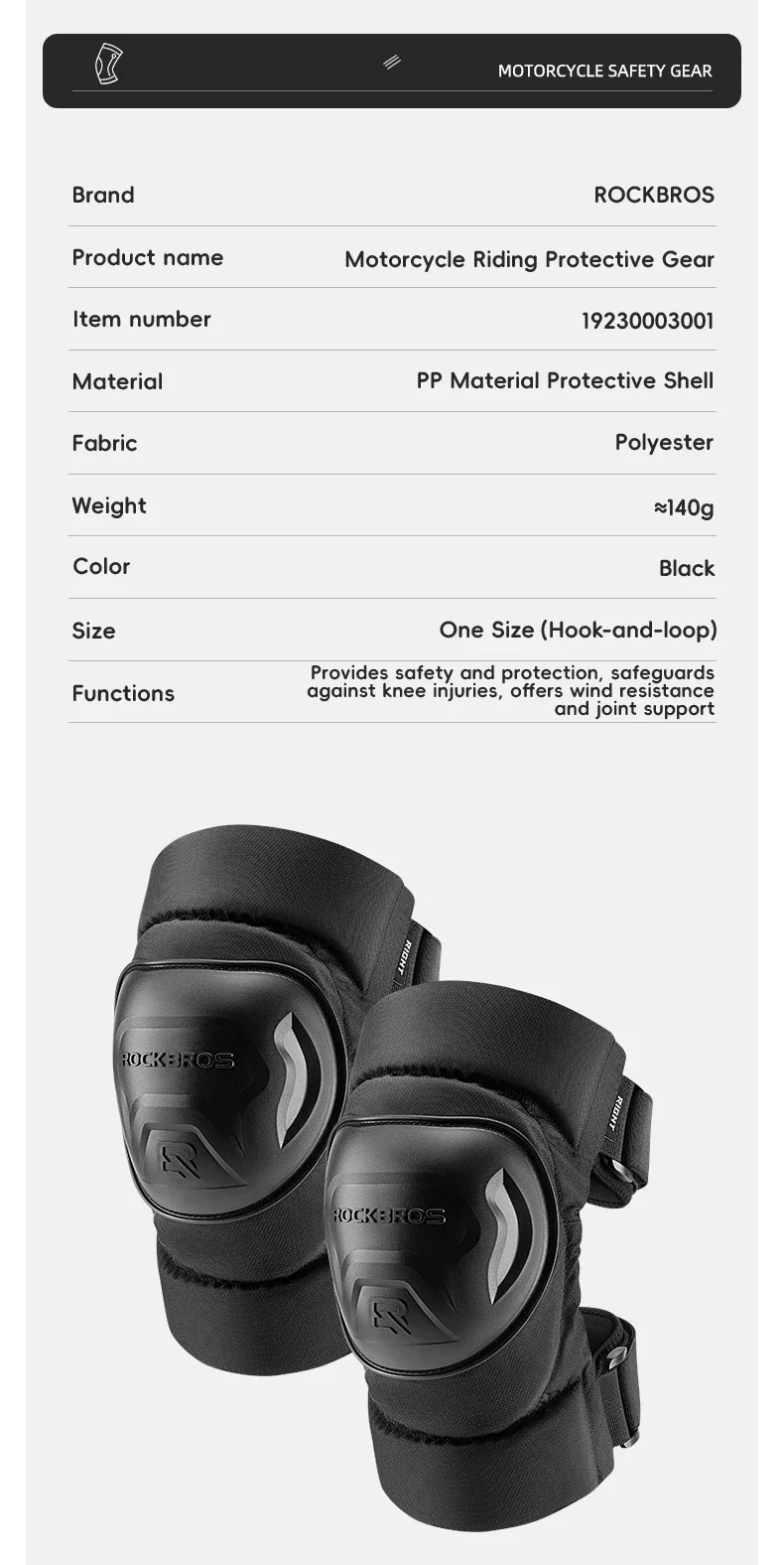 ROCKBROS Motocross Knee Pads Anti-fall Protection Elbow Pads Night Reflective Racing Guards Protection for Cycling Sports Racing