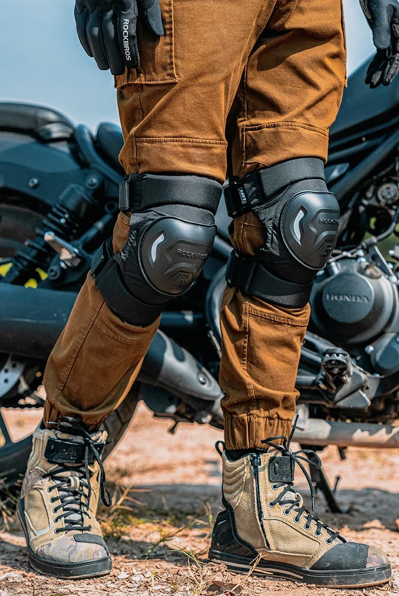 ROCKBROS Motocross Knee Pads Anti-fall Protection Elbow Pads Night Reflective Racing Guards Protection for Cycling Sports Racing