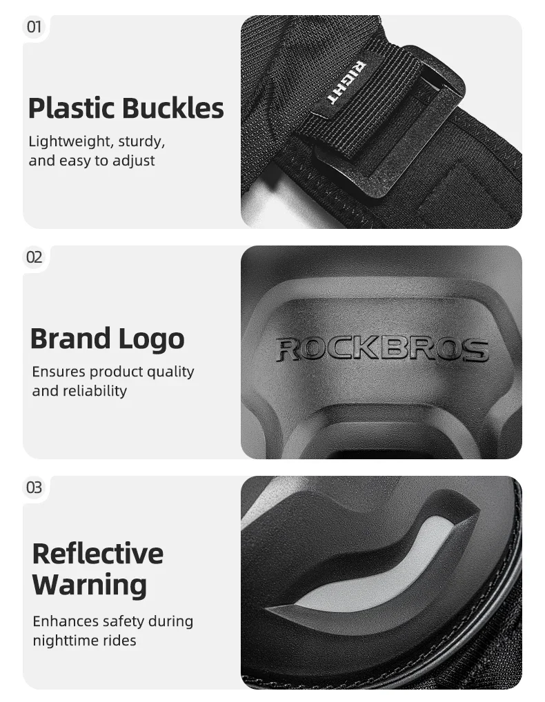 ROCKBROS Motocross Knee Pads Anti-fall Protection Elbow Pads Night Reflective Racing Guards Protection for Cycling Sports Racing