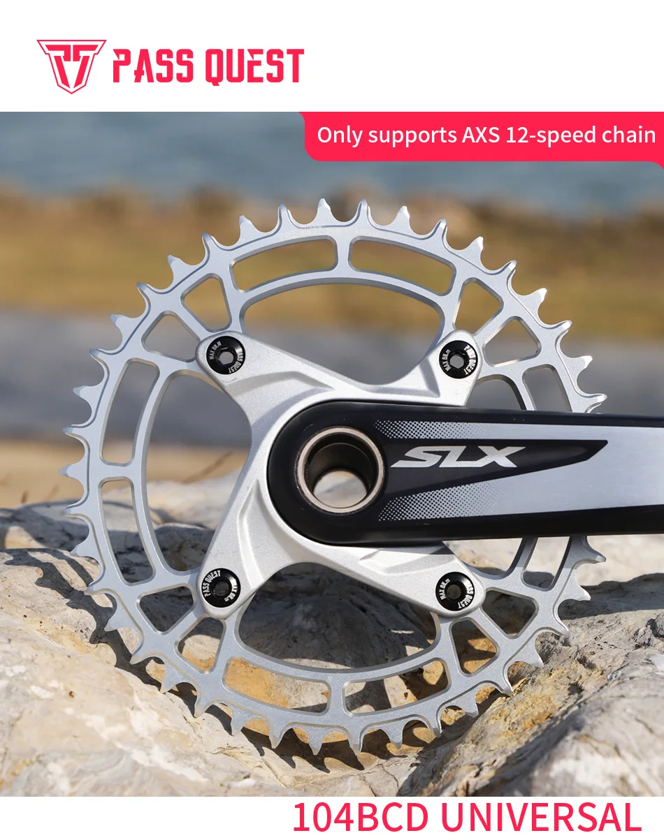 12 Speed AXS Support 104mm BCD SLX M670 M552 Mountain Bike MTB Chainring 104BCD 32T 34T 36T 38T 40T 42T Black Silver