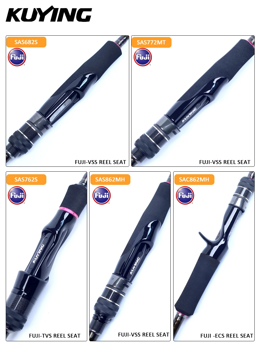 KUYING SUPERLITE Ajing Bottom Fish 6'8" 7'6" 7'7" 8'6" Fishing Lure Rod Casting Spinning FUJI Parts Power X Carbon Light Rock
