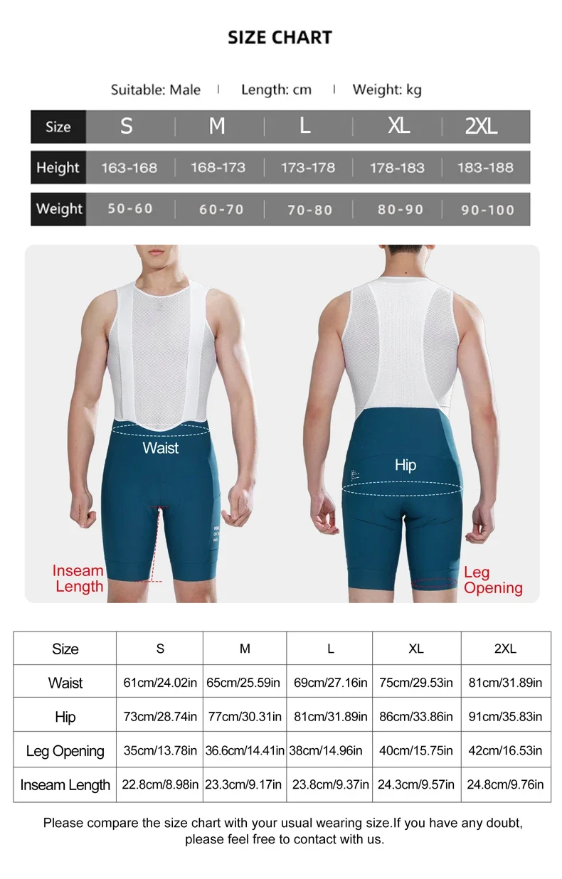 INBIKE 2024 Cycling Bibs Pants Man Padding Summer MTB Biking Clothing Bicycle Shorts Riding Pants Road Bike Shorts with Pockets