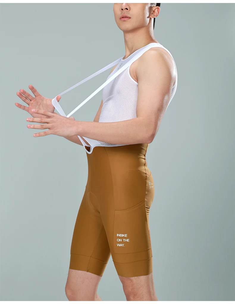 INBIKE 2024 Cycling Bibs Pants Man Padding Summer MTB Biking Clothing Bicycle Shorts Riding Pants Road Bike Shorts with Pockets
