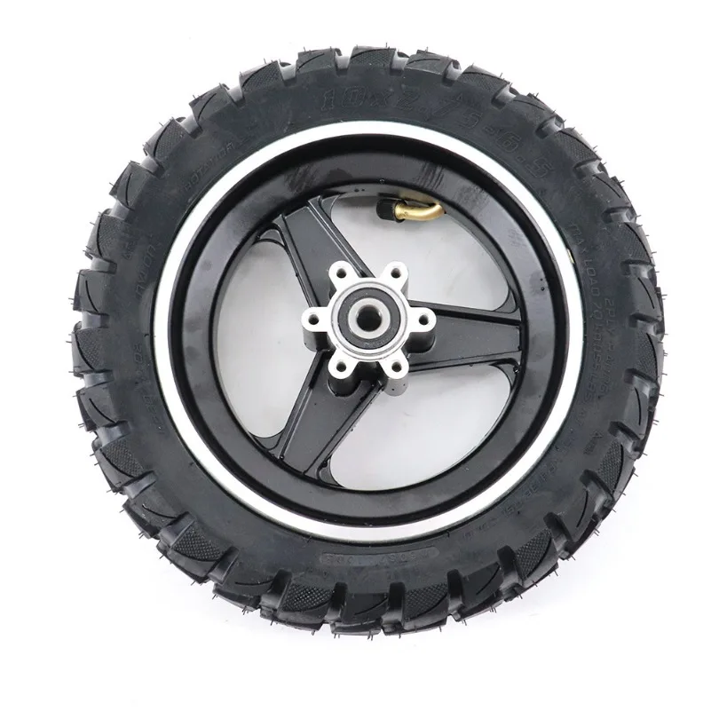 10 Inch Tubeless Tyre 10x2.75-6.5 Wheel+Disc Brake Disc 10mm for Electric Scooter Off-Road Vacuum Explosion-proof Tire Parts