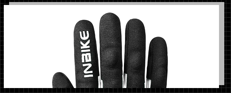 INBIKE Winter Cycling Gloves Men Full Finger Bicycle MTB Motorcycle Gloves Man Touchscreen Shockproof Glove for Motor Driving