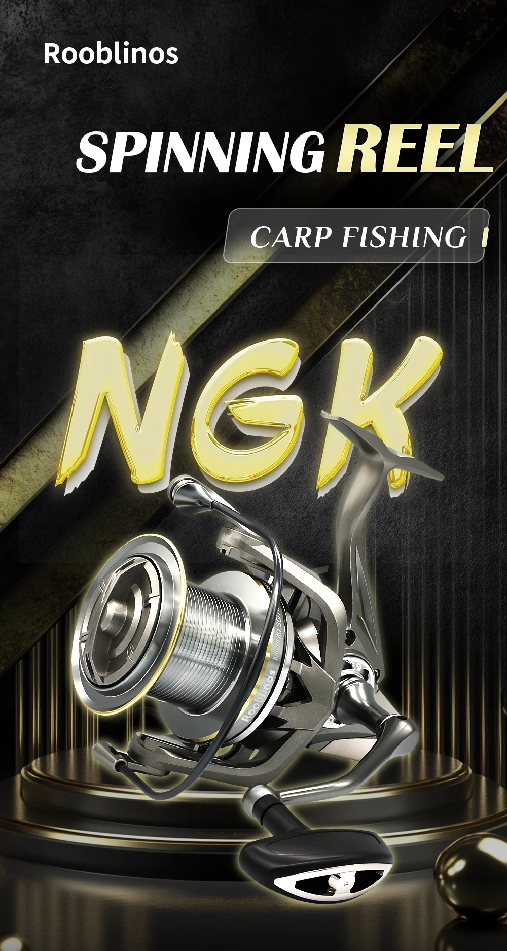 NGK Stainless Steel Bearing Spinning Fishing Reel 8000 9000 10000 12000 14000 25KG Powerful Reel Saltwater Fresh Water Drag