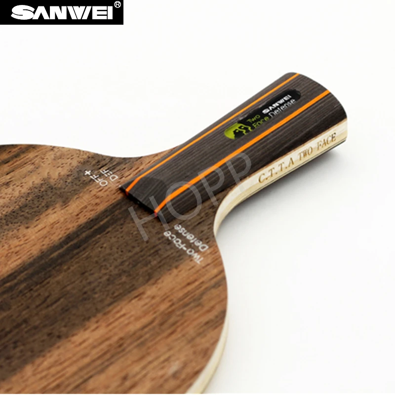 SANWEI TWO FACE DEFENSE Table Tennis Blade attack+ defence Ebony+ Hinoki surface sanwei ping pong racket bat paddle