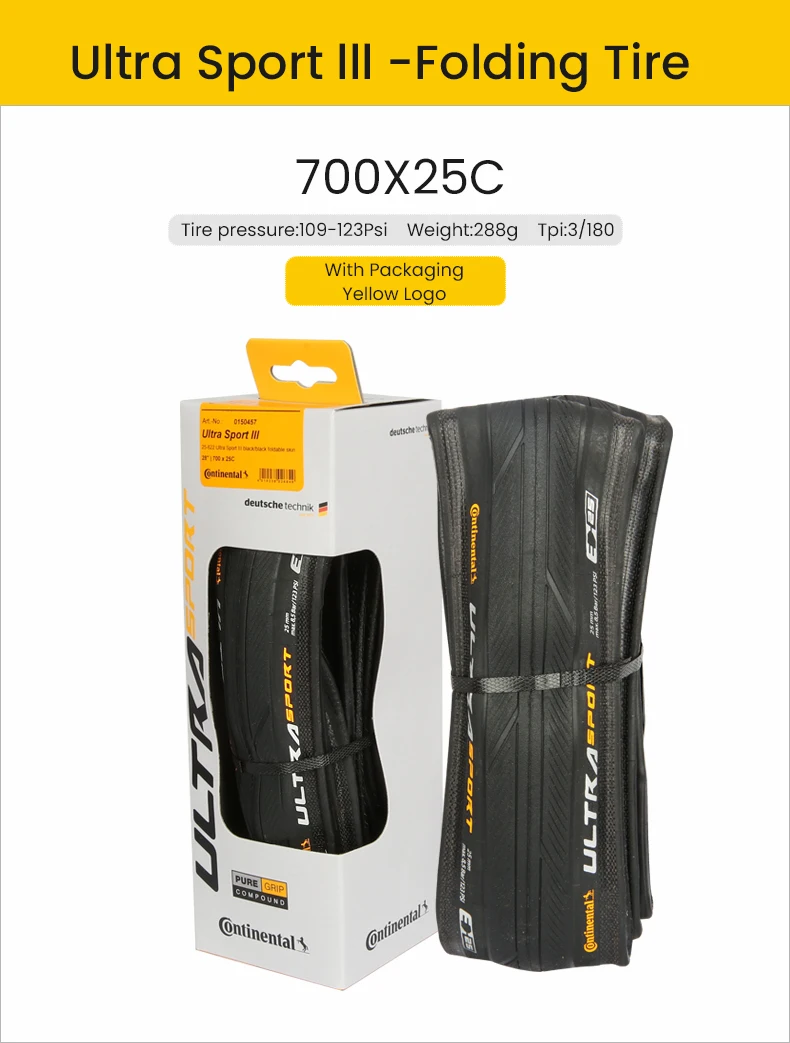 2pcs Continental Road Tire ULTRA Sport III & GRAND Sport Race Speed 700 × 25C/28C Road Bicycle Clincher Foldable Gravel Tire