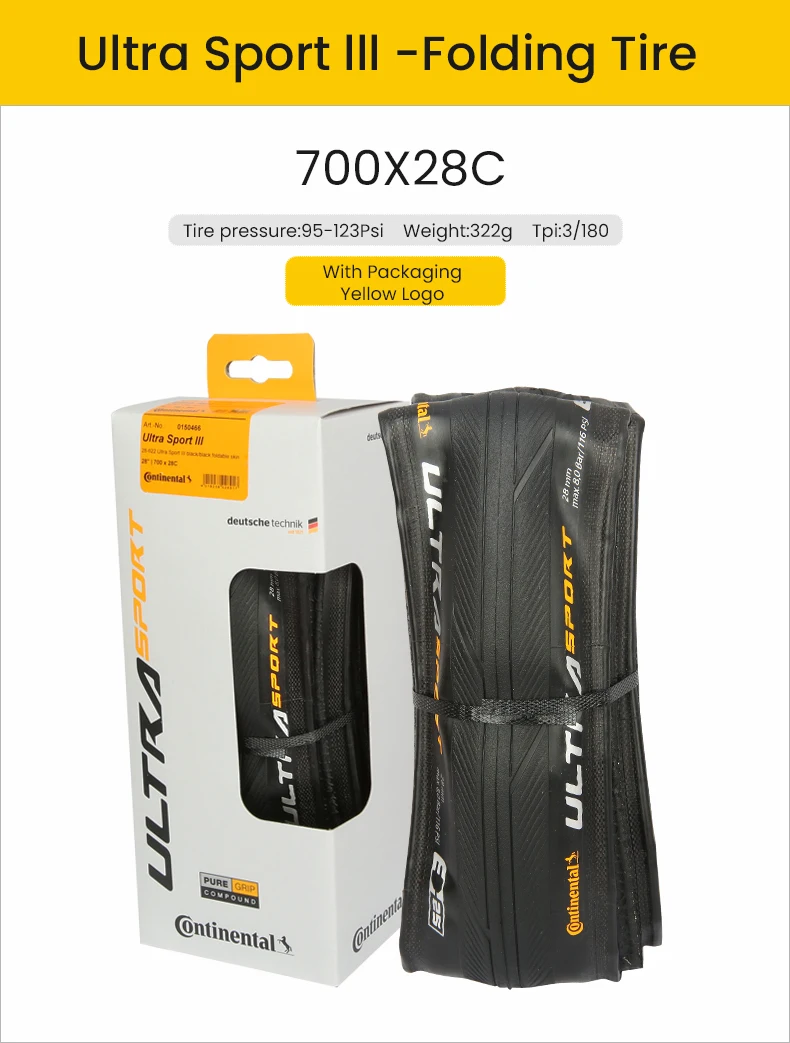 2pcs Continental Road Tire ULTRA Sport III & GRAND Sport Race Speed 700 × 25C/28C Road Bicycle Clincher Foldable Gravel Tire