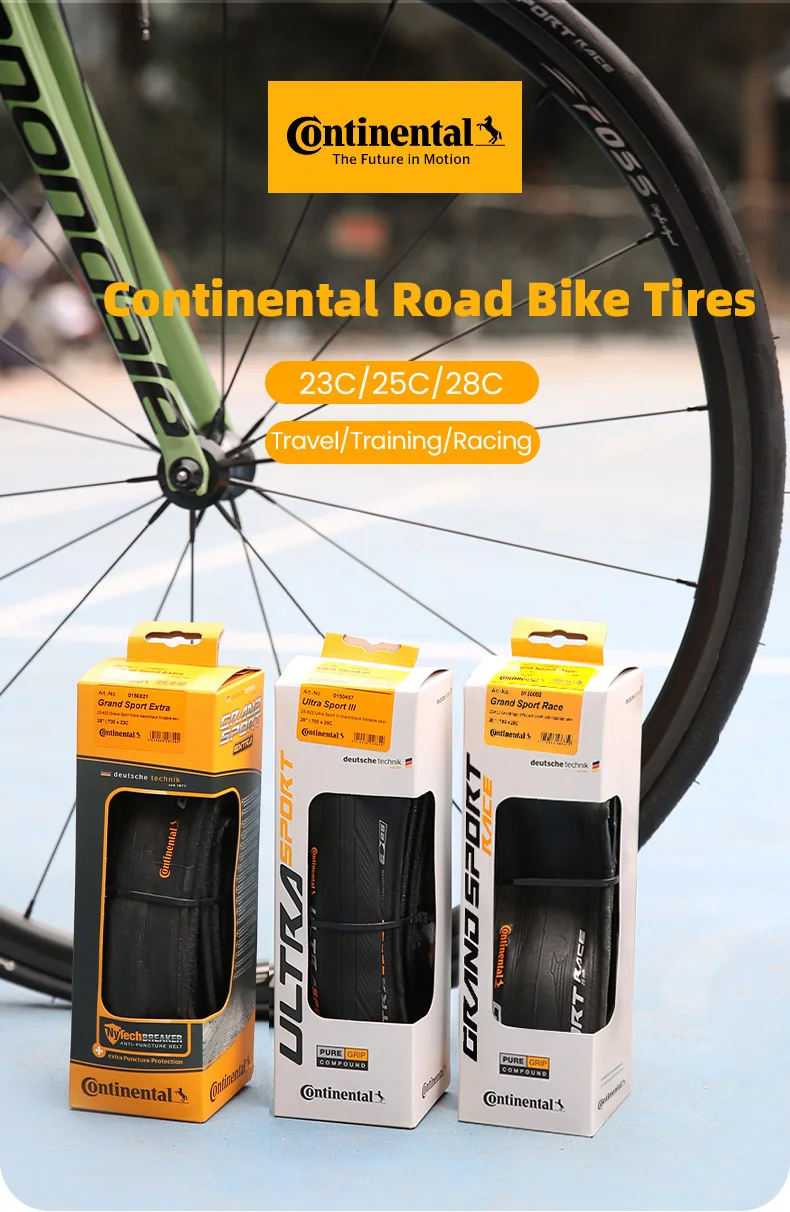2pcs Continental Road Tire ULTRA Sport III & GRAND Sport Race Speed 700 × 25C/28C Road Bicycle Clincher Foldable Gravel Tire