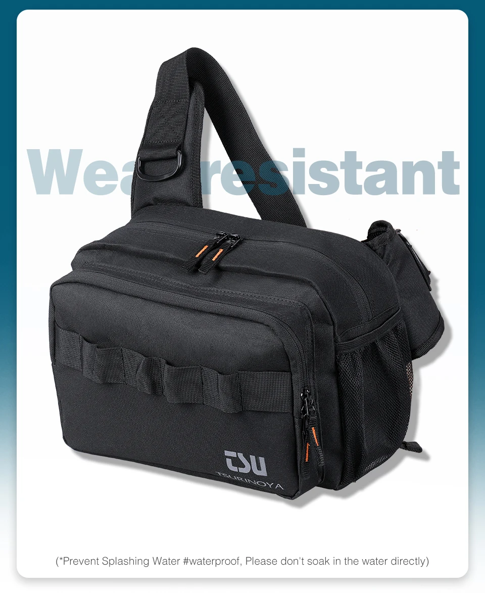 TSURINOYA Fishing Tackle Bag Large Capacity Multifunctional Lure Pack Outdoor Shoulder Bag and Hip Bag Boxes Plier Storage