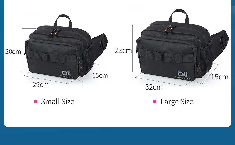 TSURINOYA Fishing Tackle Bag Large Capacity Multifunctional Lure Pack Outdoor Shoulder Bag and Hip Bag Boxes Plier Storage