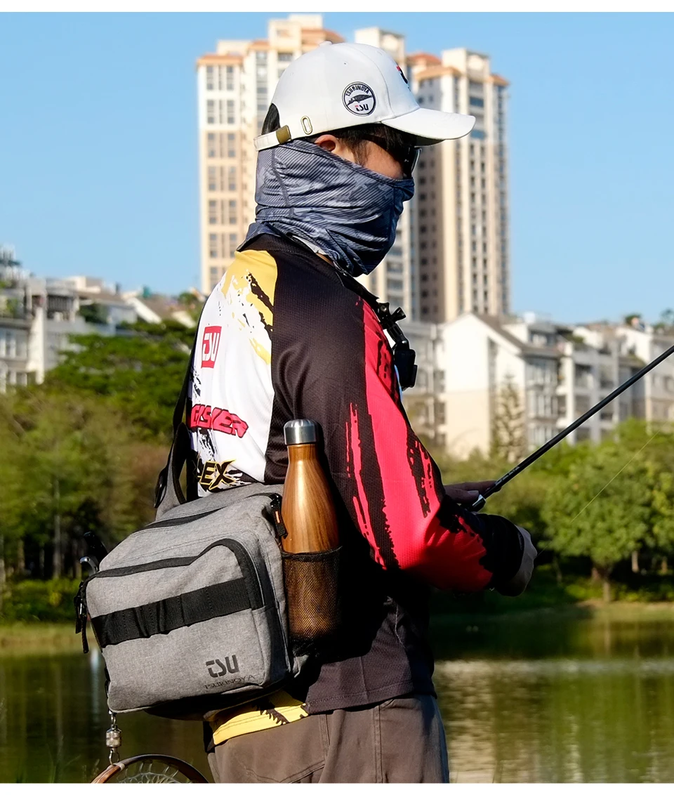 TSURINOYA Fishing Tackle Bag Large Capacity Multifunctional Lure Pack Outdoor Shoulder Bag and Hip Bag Boxes Plier Storage