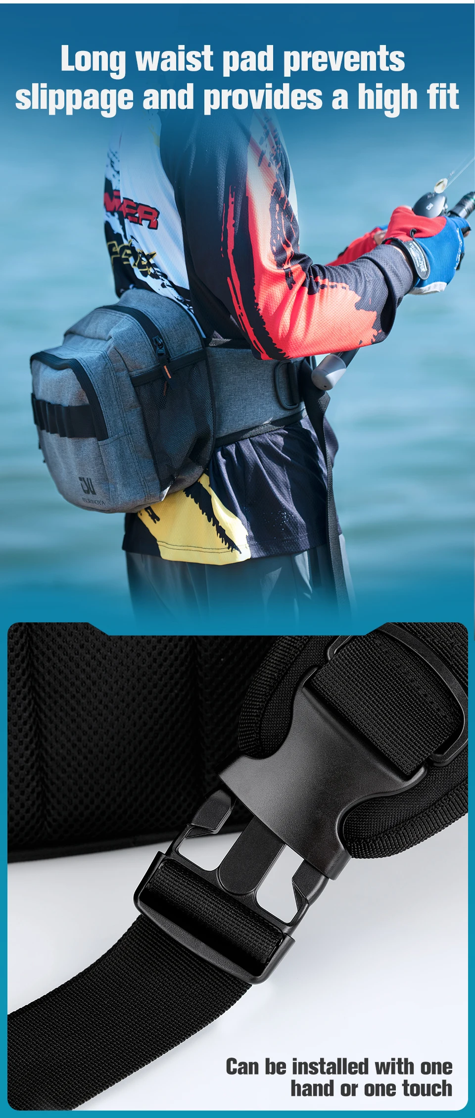 TSURINOYA Fishing Tackle Bag Large Capacity Multifunctional Lure Pack Outdoor Shoulder Bag and Hip Bag Boxes Plier Storage