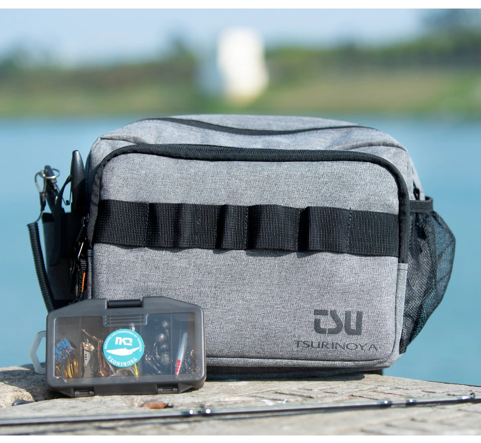 TSURINOYA Fishing Tackle Bag Large Capacity Multifunctional Lure Pack Outdoor Shoulder Bag and Hip Bag Boxes Plier Storage