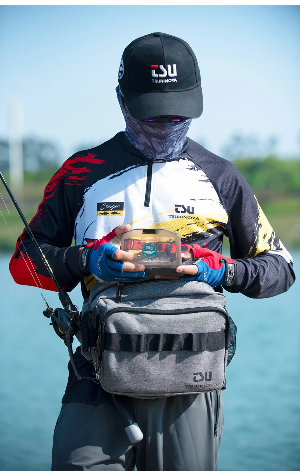 TSURINOYA Fishing Tackle Bag Large Capacity Multifunctional Lure Pack Outdoor Shoulder Bag and Hip Bag Boxes Plier Storage