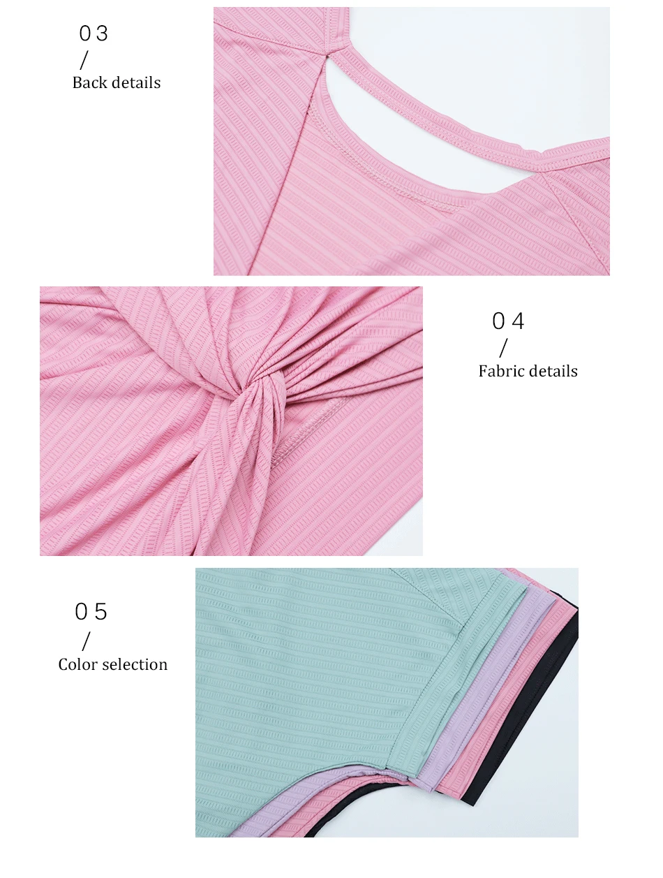 Sports Blouse Woman Casual Crop Top For Fitness Nylon Backless Breathable Gym Jogging Yoga Workout Short Sleeve Yoga Shirts