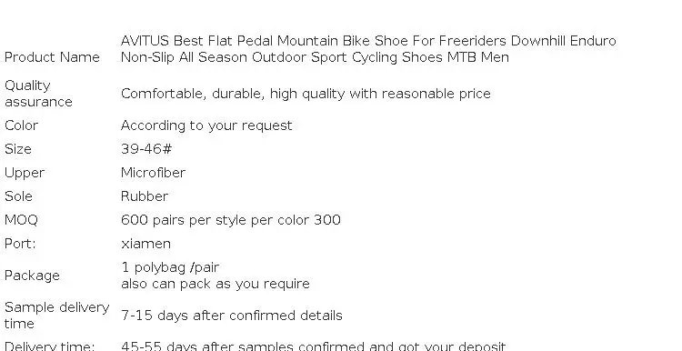 AVITUS Mountain Bike Shoes Men Sneakers Rubber Sole+Shoelace Flat Pedal Zapatillas MTB Shoe For Freerider Enduro Cycling Shoes