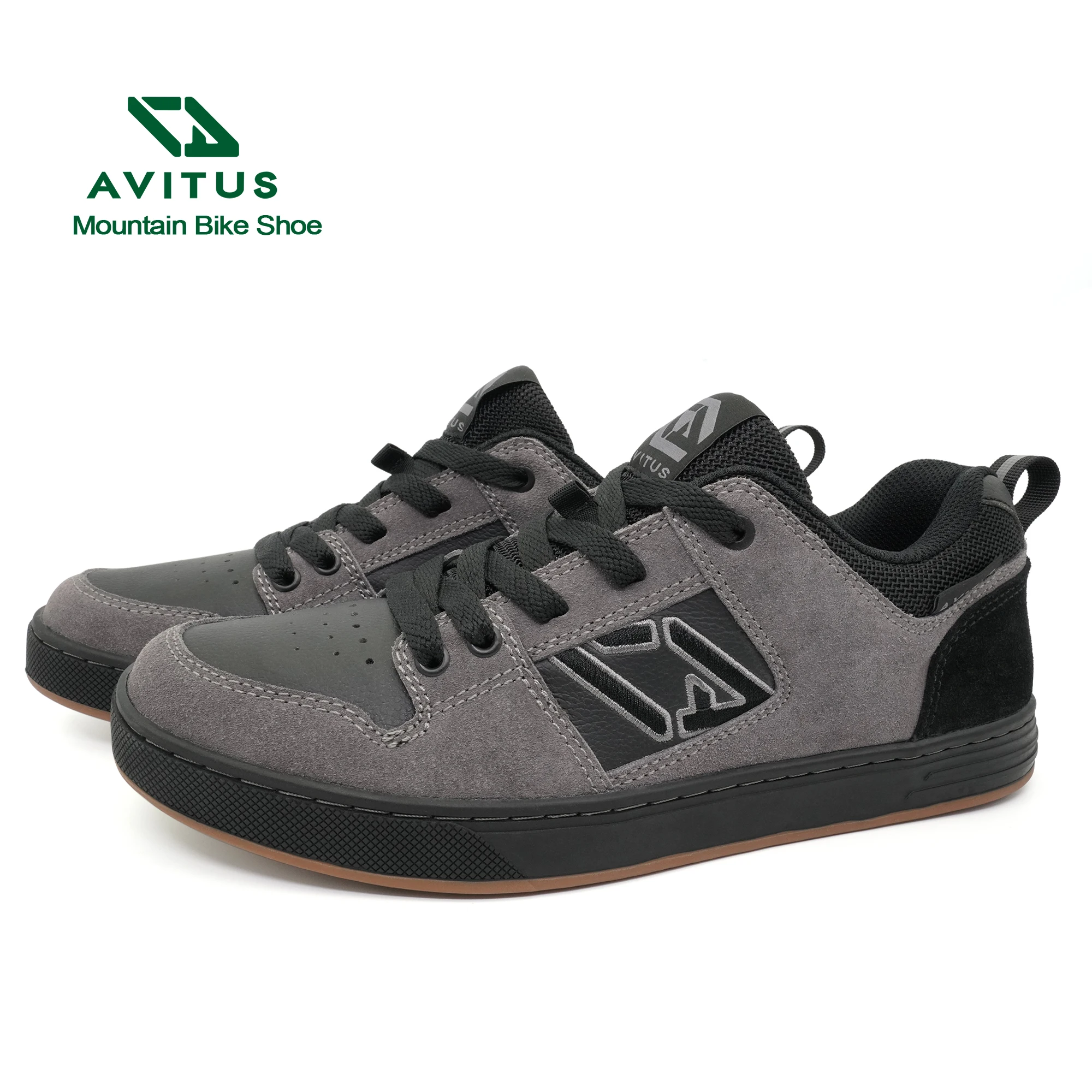 AVITUS Mountain Bike Shoes Men Sneakers Rubber Sole+Shoelace Flat Pedal Zapatillas MTB Shoe For Freerider Enduro Cycling Shoes