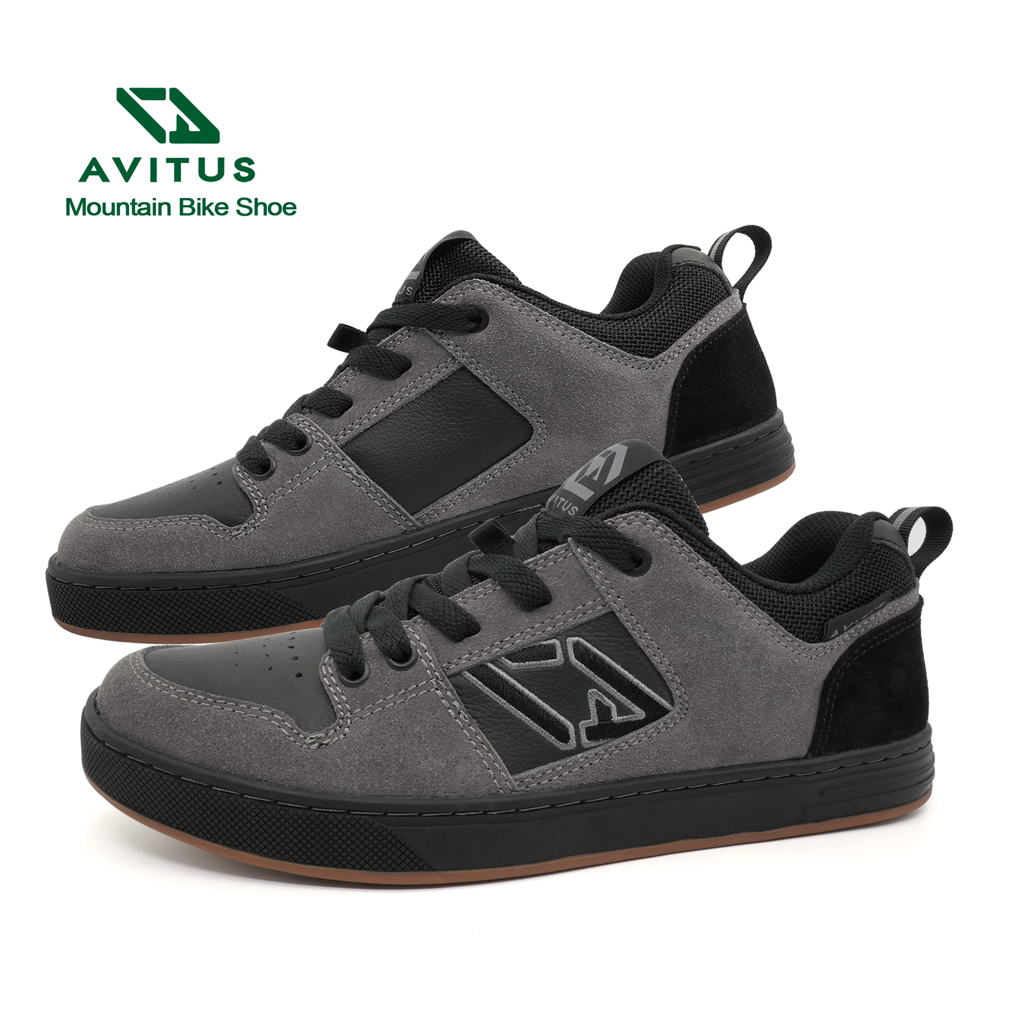 AVITUS Mountain Bike Shoes Men Sneakers Rubber Sole+Shoelace Flat Pedal Zapatillas MTB Shoe For Freerider Enduro Cycling Shoes