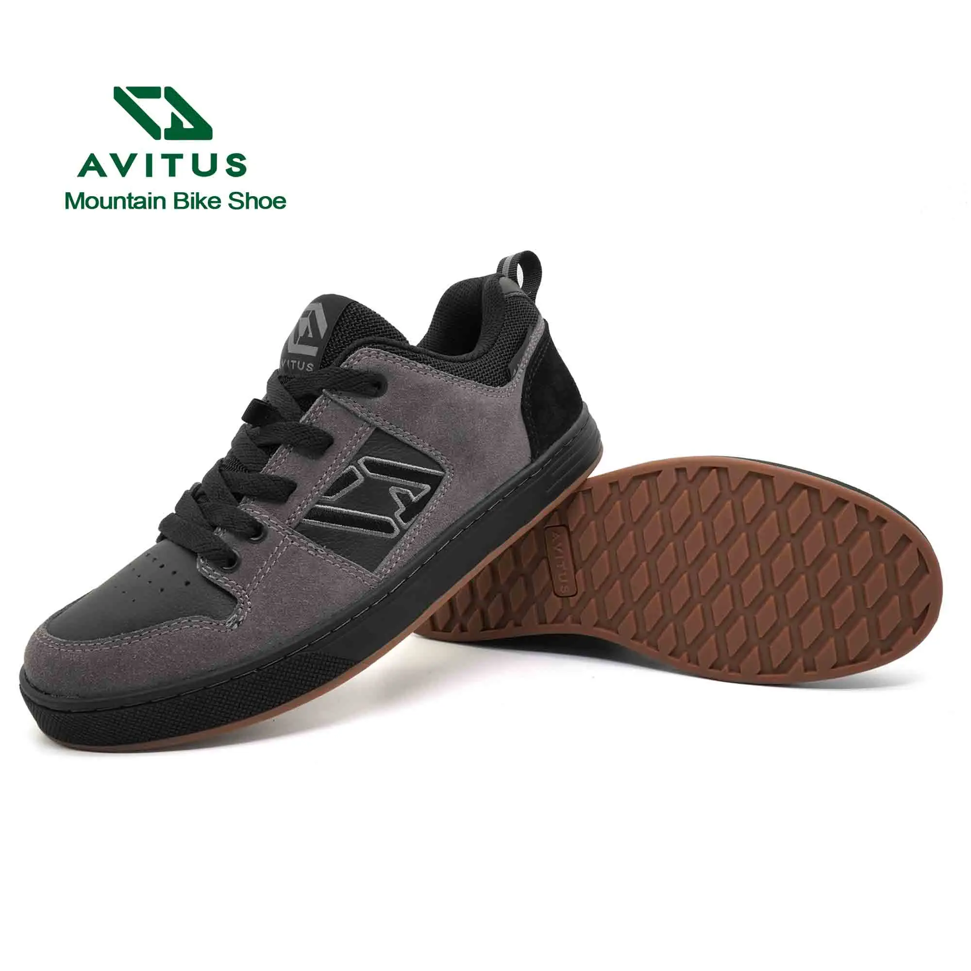 AVITUS Mountain Bike Shoes Men Sneakers Rubber Sole+Shoelace Flat Pedal Zapatillas MTB Shoe For Freerider Enduro Cycling Shoes