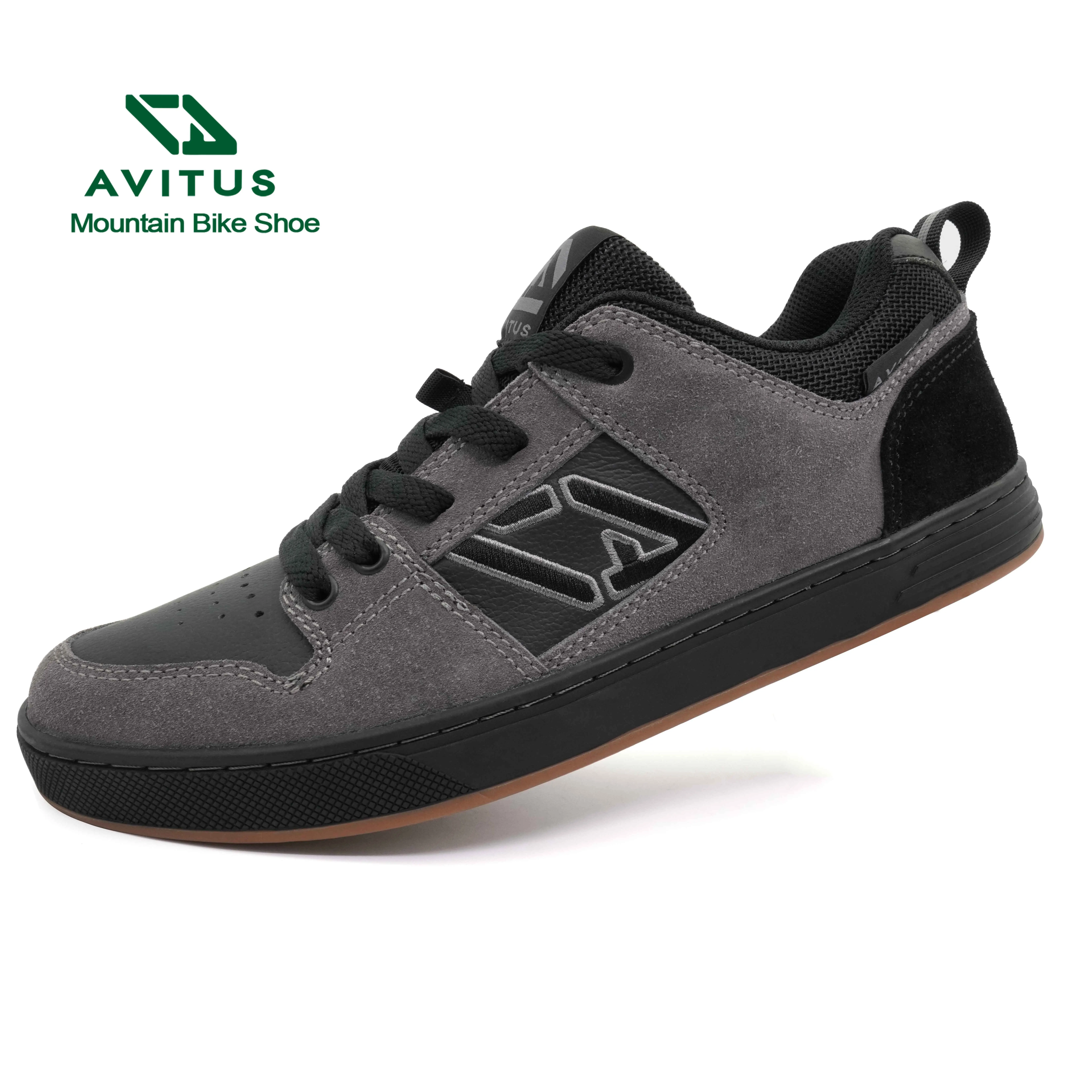 AVITUS Mountain Bike Shoes Men Sneakers Rubber Sole+Shoelace Flat Pedal Zapatillas MTB Shoe For Freerider Enduro Cycling Shoes