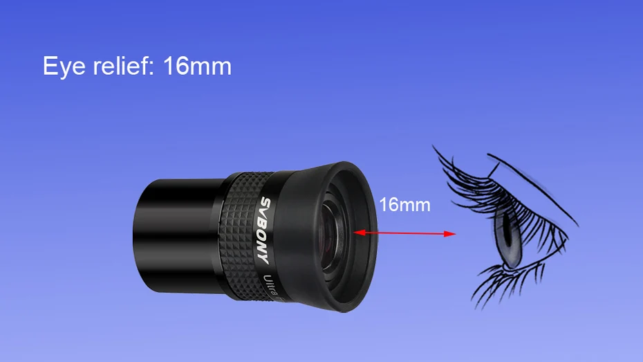 Svbony SV190 Telescope Eyepiece 1.25" UF10mm/18mm Ultra Flat Field Eyepiece FMC