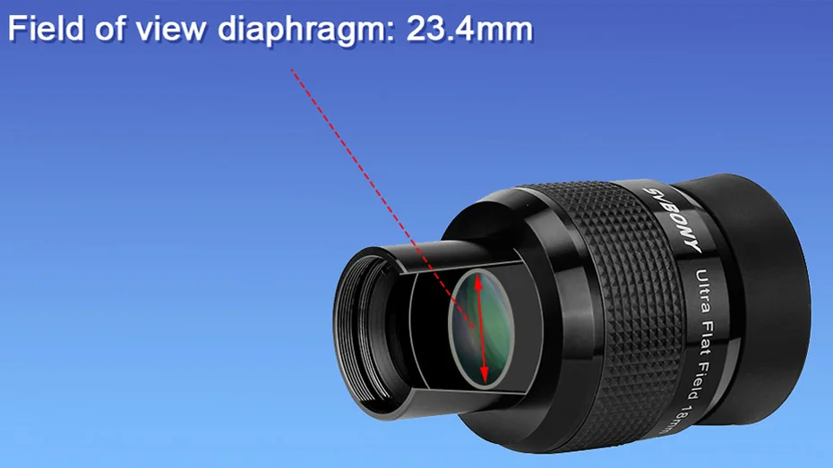 Svbony SV190 Telescope Eyepiece 1.25" UF10mm/18mm Ultra Flat Field Eyepiece FMC