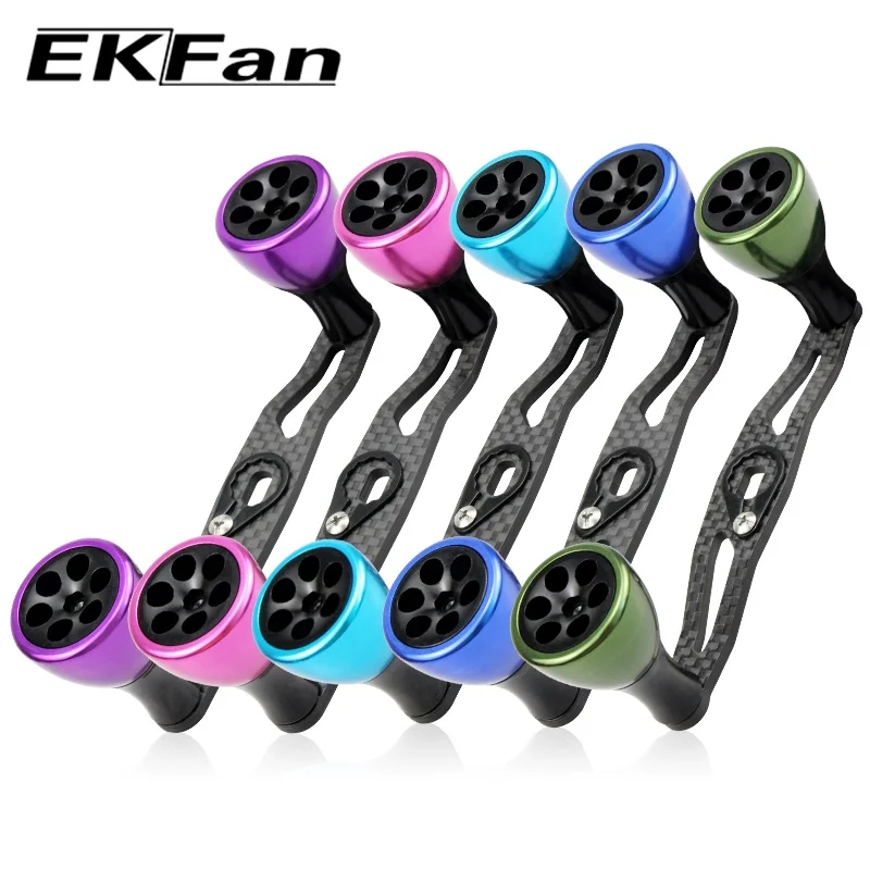 EKfan 130MM 105MM Suitable For DAI&SHI New Carbon Fiber Fishing Handle For Bait Casting Water-drop And Drum-Wheel Jig Reel