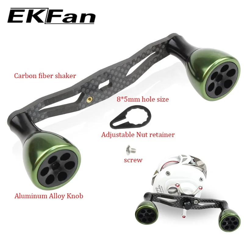 EKfan 130MM 105MM Suitable For DAI&SHI New Carbon Fiber Fishing Handle For Bait Casting Water-drop And Drum-Wheel Jig Reel