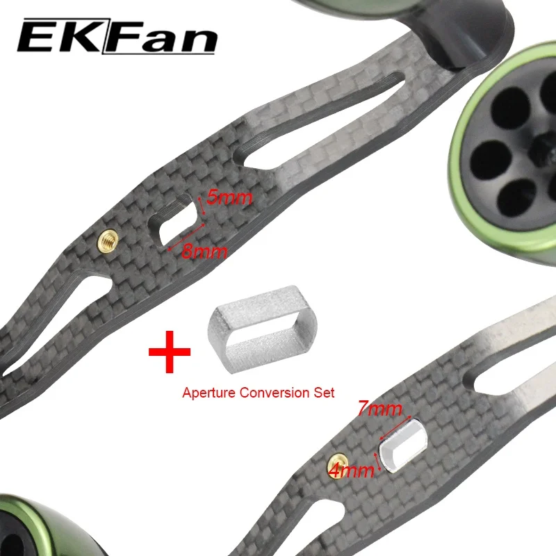 EKfan 130MM 105MM Suitable For DAI&SHI New Carbon Fiber Fishing Handle For Bait Casting Water-drop And Drum-Wheel Jig Reel