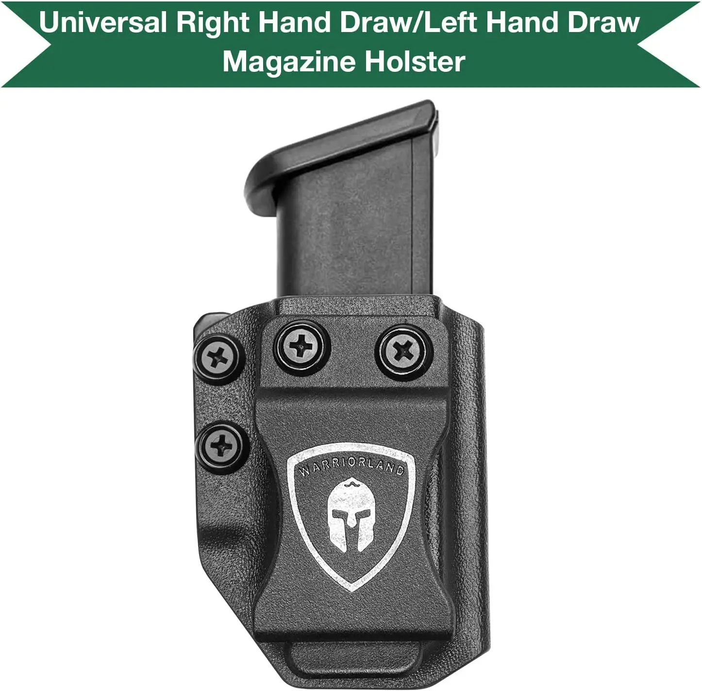 Universal Magazine Kydex Holster IWB/OWB Mag Carrier with 1.75 " Metal Clip Fit: 9mm/.40 Double Stack
