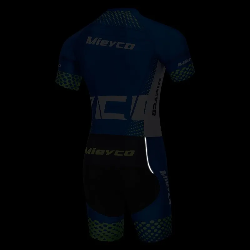 Short Sleeve Triathlon Suit Men'S One Piece Skinsuit Outdoor Racing Jumpsuit Cycling Running Tights Conjunto Deportivo Hombre
