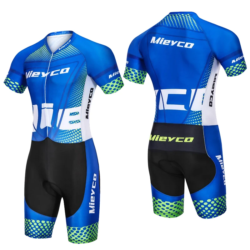 Short Sleeve Triathlon Suit Men'S One Piece Skinsuit Outdoor Racing Jumpsuit Cycling Running Tights Conjunto Deportivo Hombre