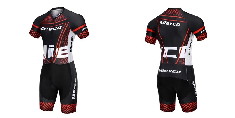 Short Sleeve Triathlon Suit Men'S One Piece Skinsuit Outdoor Racing Jumpsuit Cycling Running Tights Conjunto Deportivo Hombre