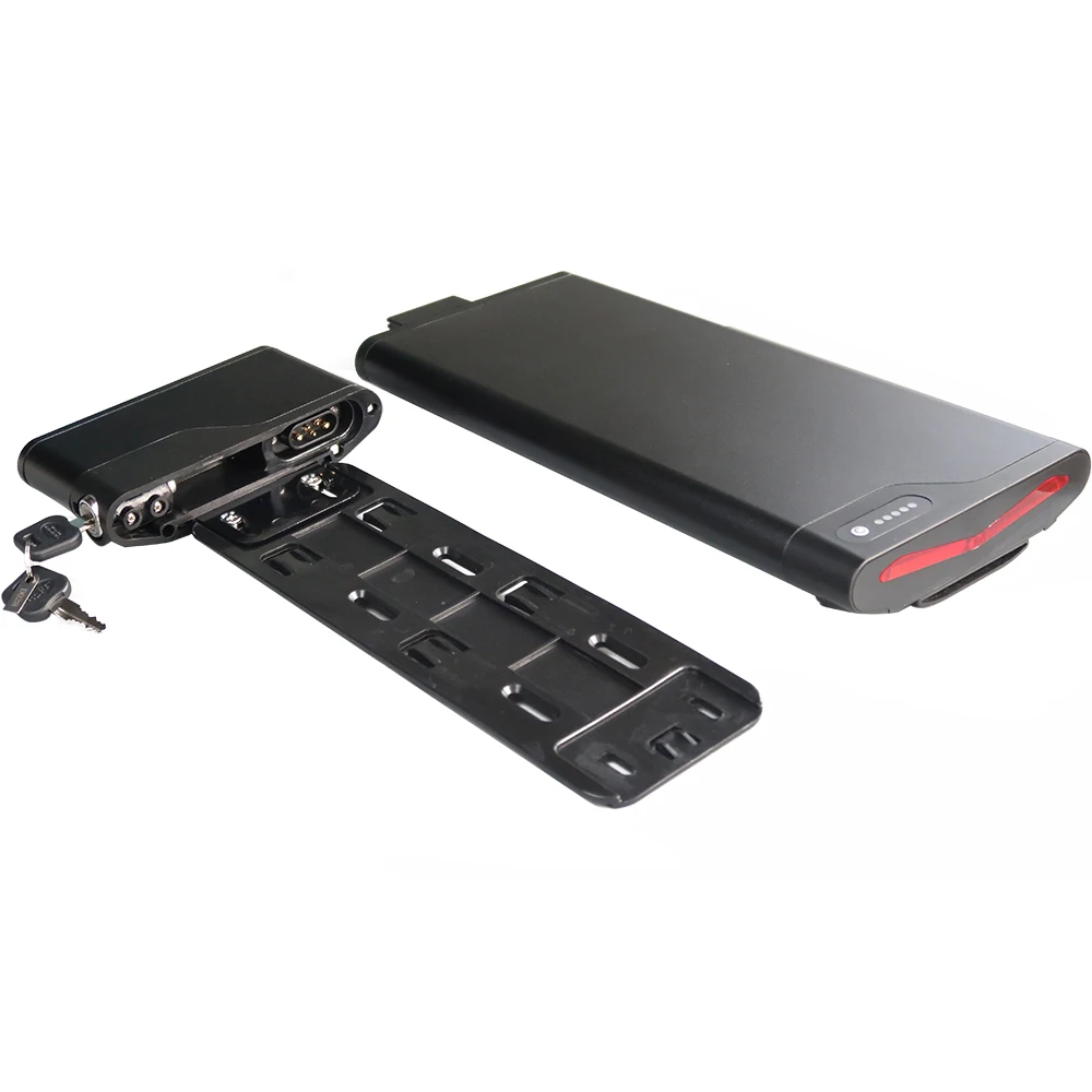 Ultra Thin 24V 36Ah E-Bike Battery Rear Rack Carrier Ebike Battery 36V 8Ah 10Ah 24V 10Ah Electric Bike Battery + Charger