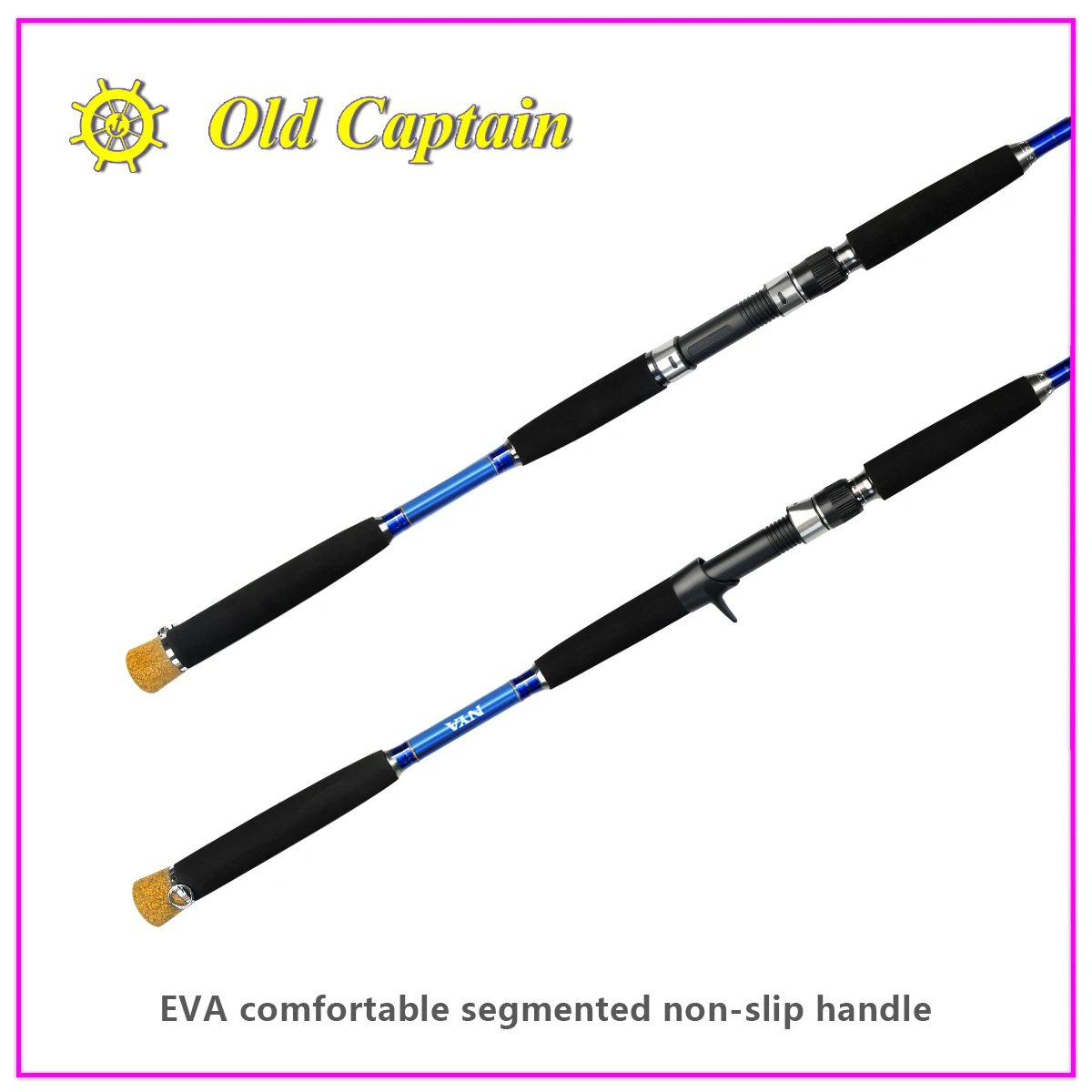 Old Captain 1.6m 5 Feet Very Strong Solid Tip Boat Rod Casting XH Offshore Sea Fast Jigging Fishing Hard Spinning Grouper Pole