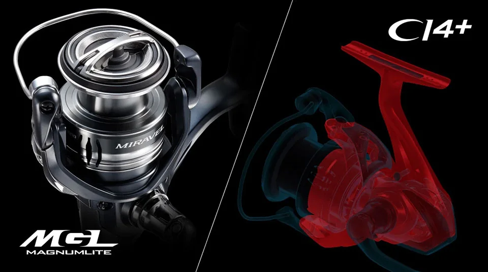 SHIMANO Reel MIRAVEL Spinning Fishing Reel 5+1BB 5.0:1/6.2:1 Ratio Metal Spool 3-11KG Power HGN Gearing Saltewater Fishing Reels