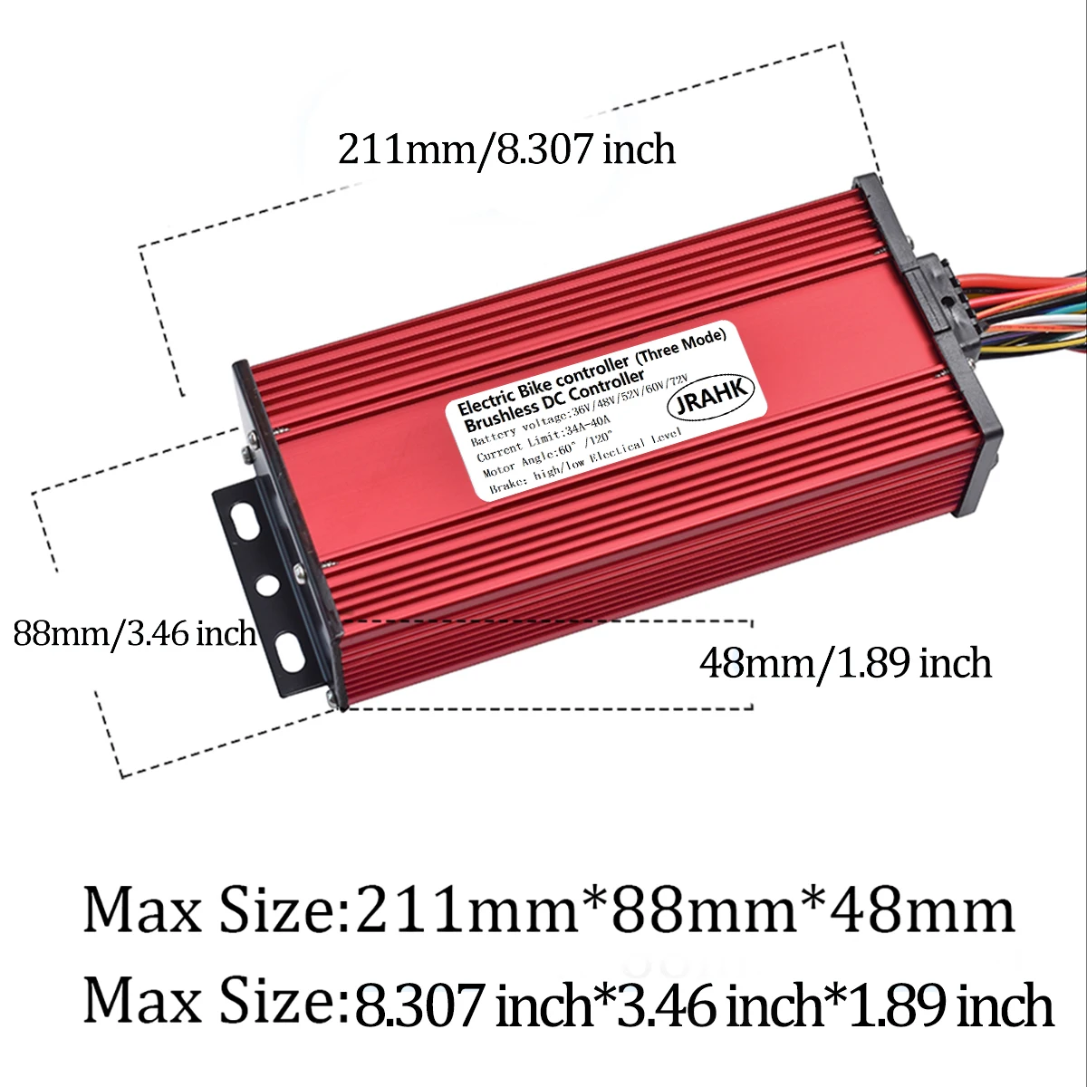 JRAHK BLDC 72V 2000W E-bike Controller Kit 60v 48v 2000w Controller 36v 1000w Electric Scooter Kit Electric Bicycle Accessories