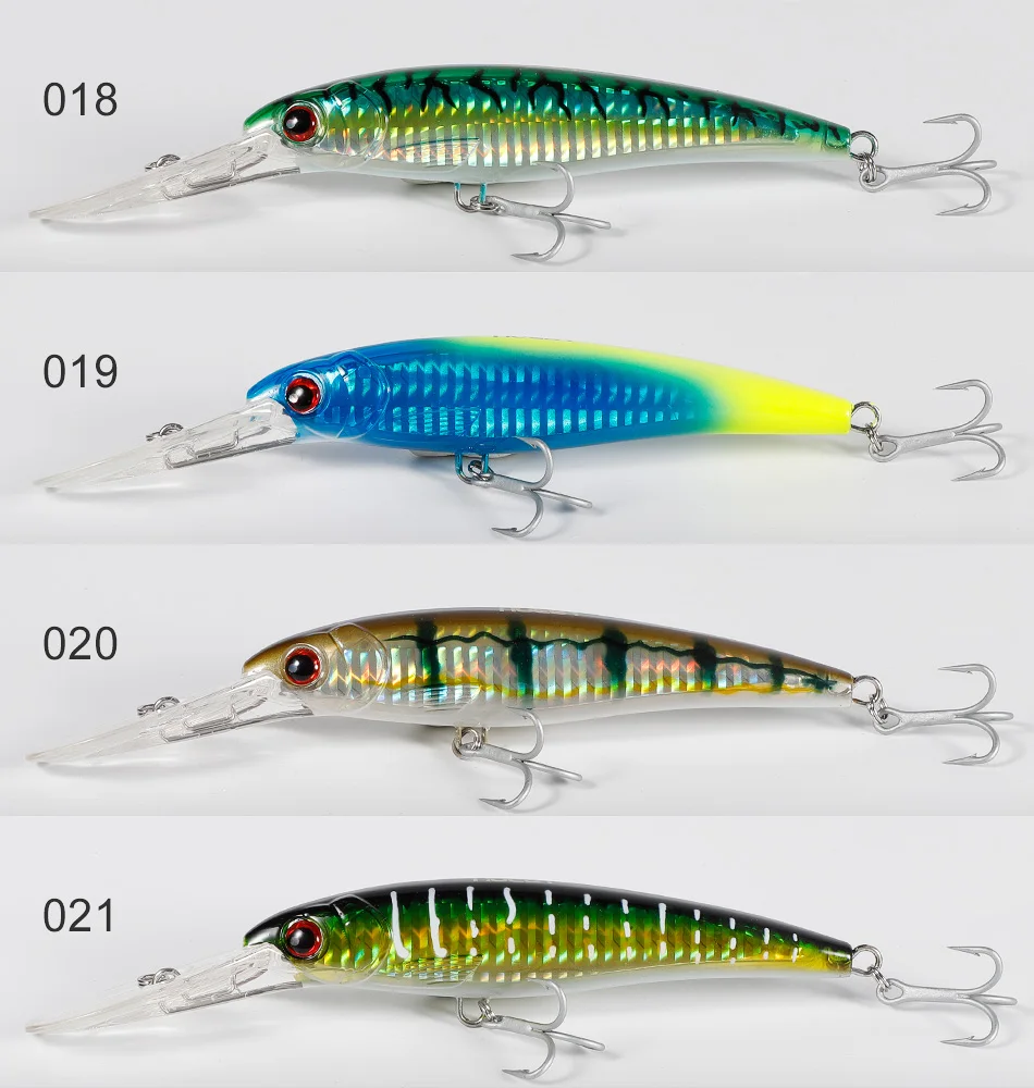 Noeby Minnow Trolling Fishing Lure 3pcs 120mm 140mm 160mm Slow Sinking Wobblers Hard Bait Set Saltwater Fishing Tackles Lures