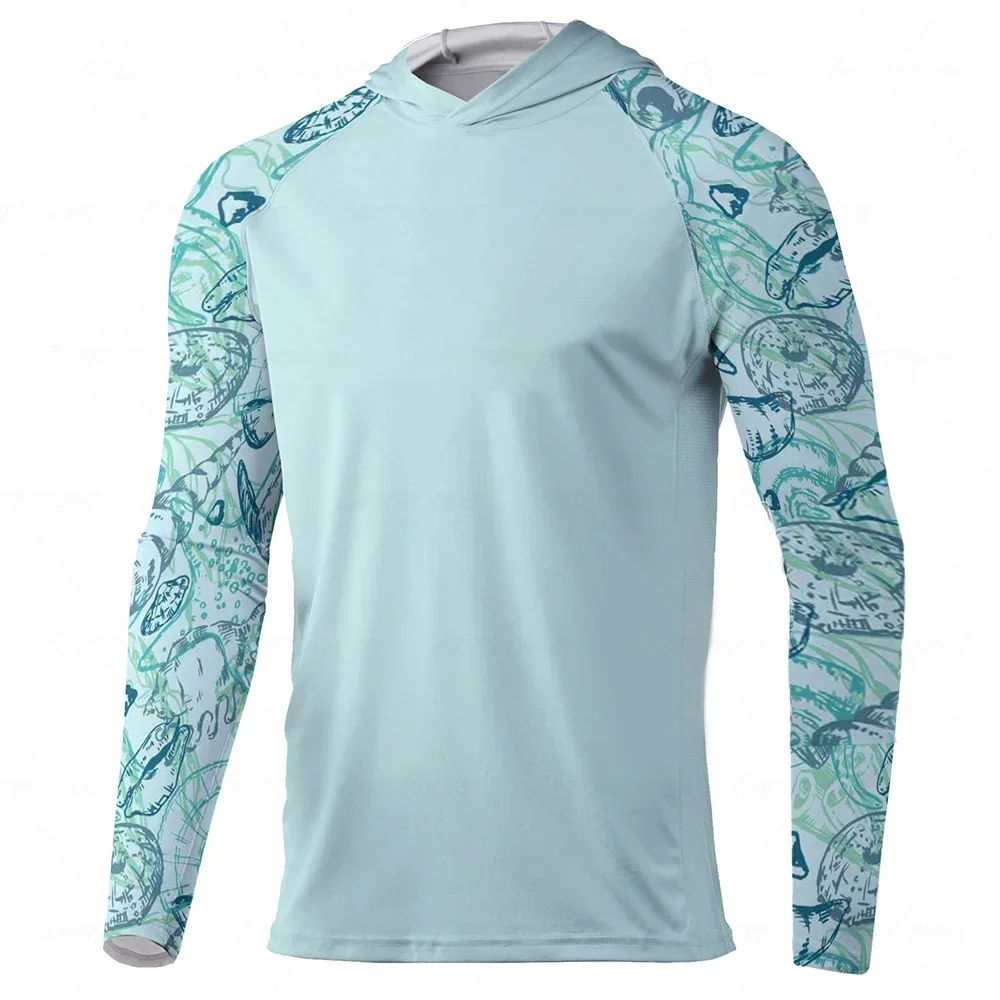Fishing Clothing Men Hood Fishing Shirt long sleeve Fishing clothing fishing shirt uv protection fishing shirt Fishing Apparel