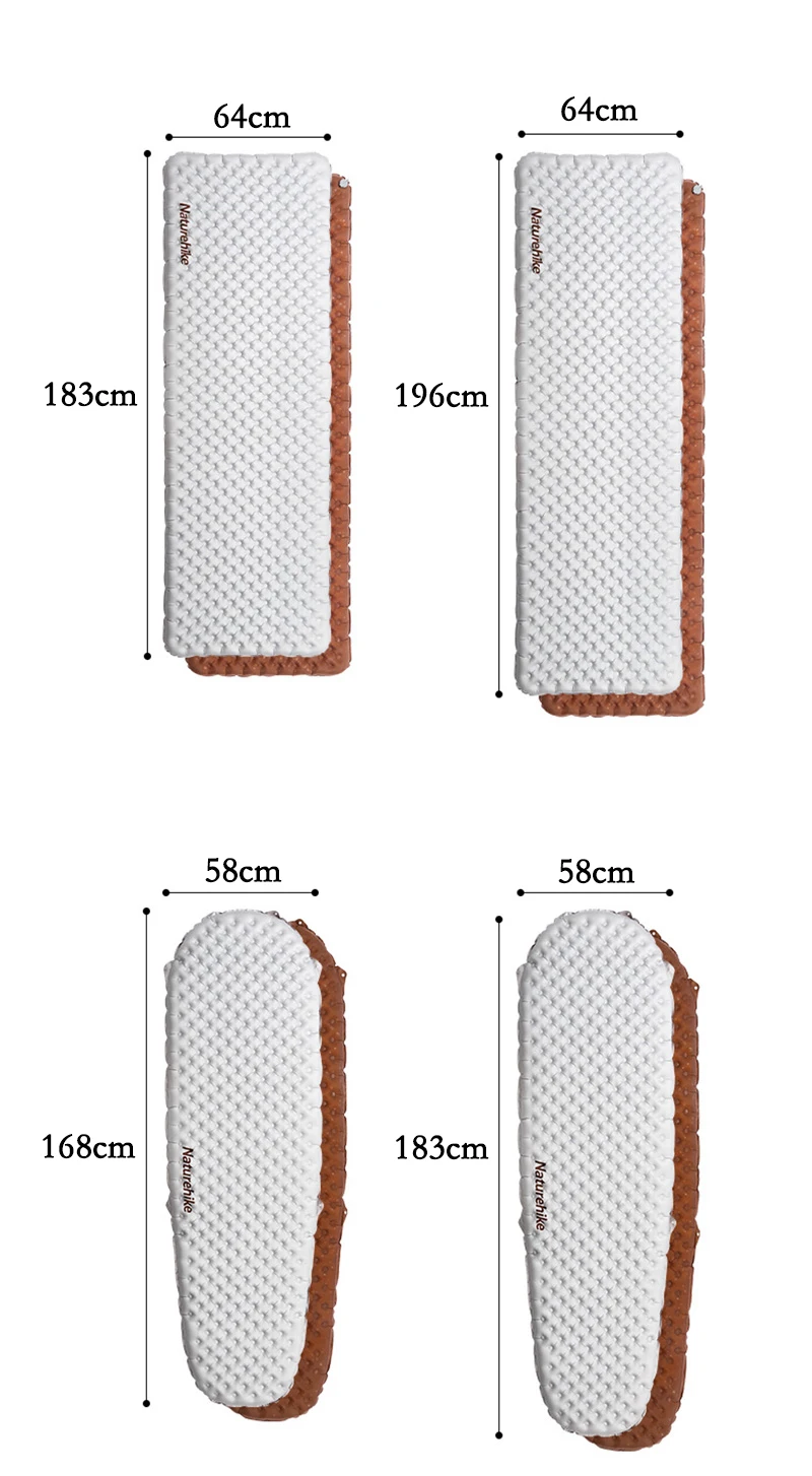 Naturehike Air Mats R Value 5.8 Outdoor Sleeping Pad Ultralight Travel Camping Mattress 1 Person Air Cushion Hiking Trekking