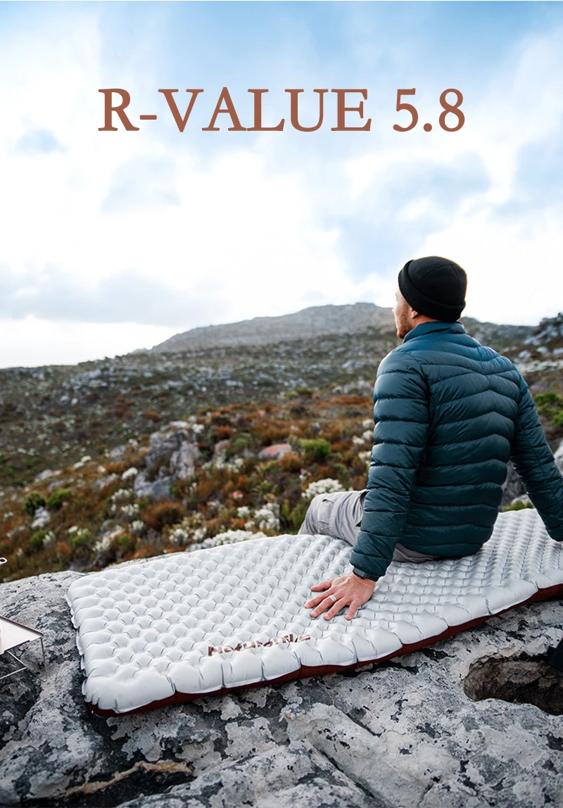 Naturehike Air Mats R Value 5.8 Outdoor Sleeping Pad Ultralight Travel Camping Mattress 1 Person Air Cushion Hiking Trekking