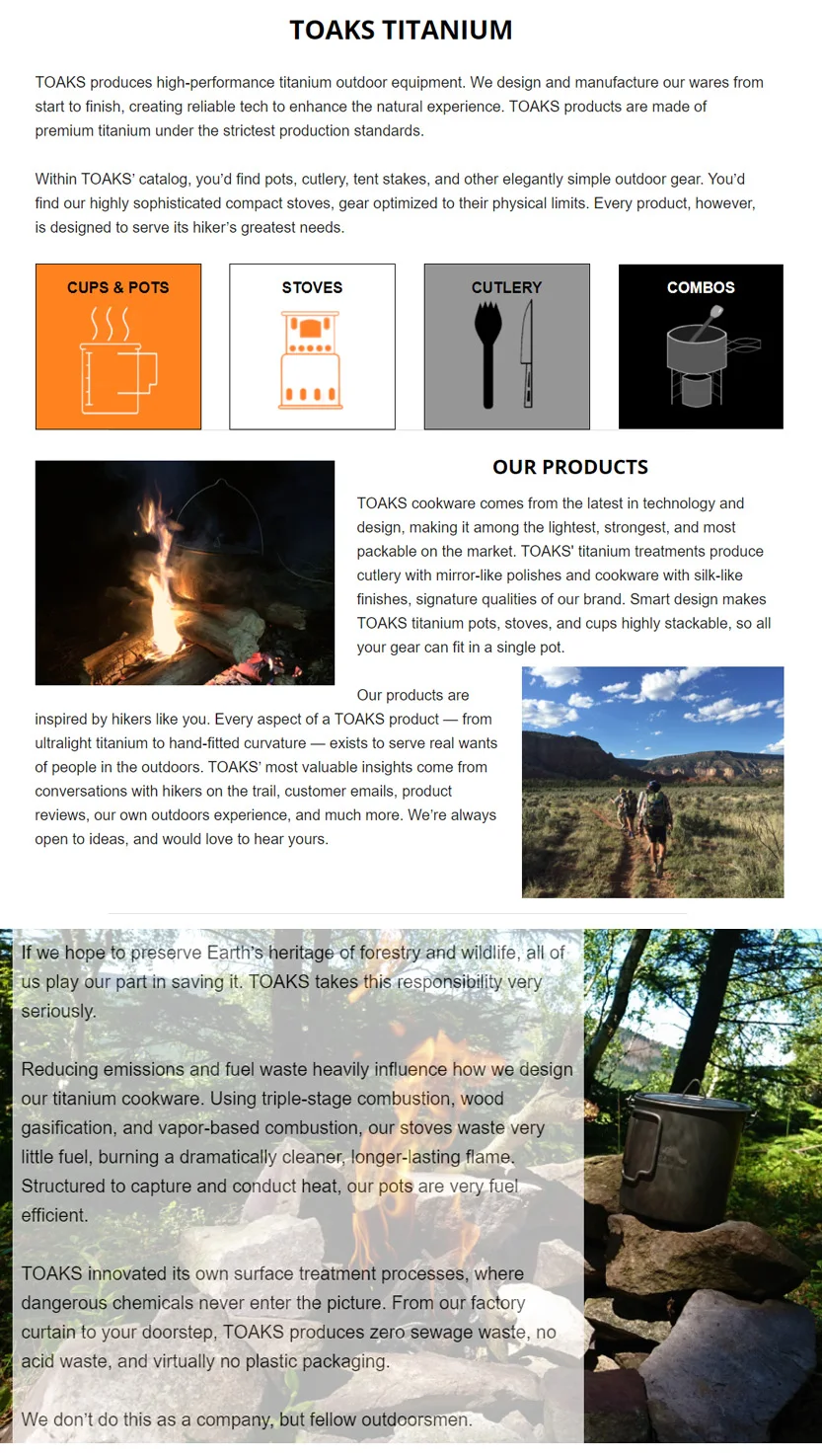 TOAKS Titanium 1100ml, POT-1100 Pot Ultralight Outdoor Camping Equipment, Mug with Lid and Foldable Handle Tableware