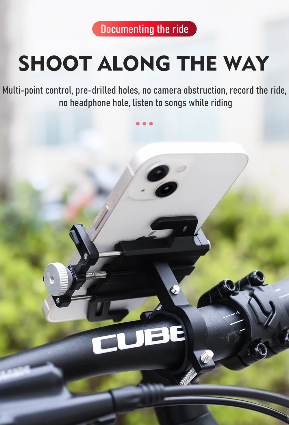 ThinkRider Phone Holder Motorcycle Electric Bicycle Smartphone CNC Aluminum Alloy Bracket Five Claws Mechanical Bike Accessories