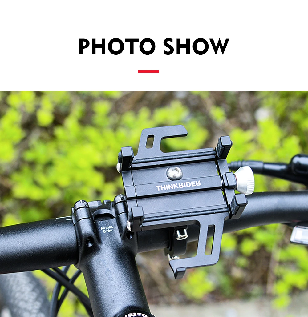 ThinkRider Phone Holder Motorcycle Electric Bicycle Smartphone CNC Aluminum Alloy Bracket Five Claws Mechanical Bike Accessories