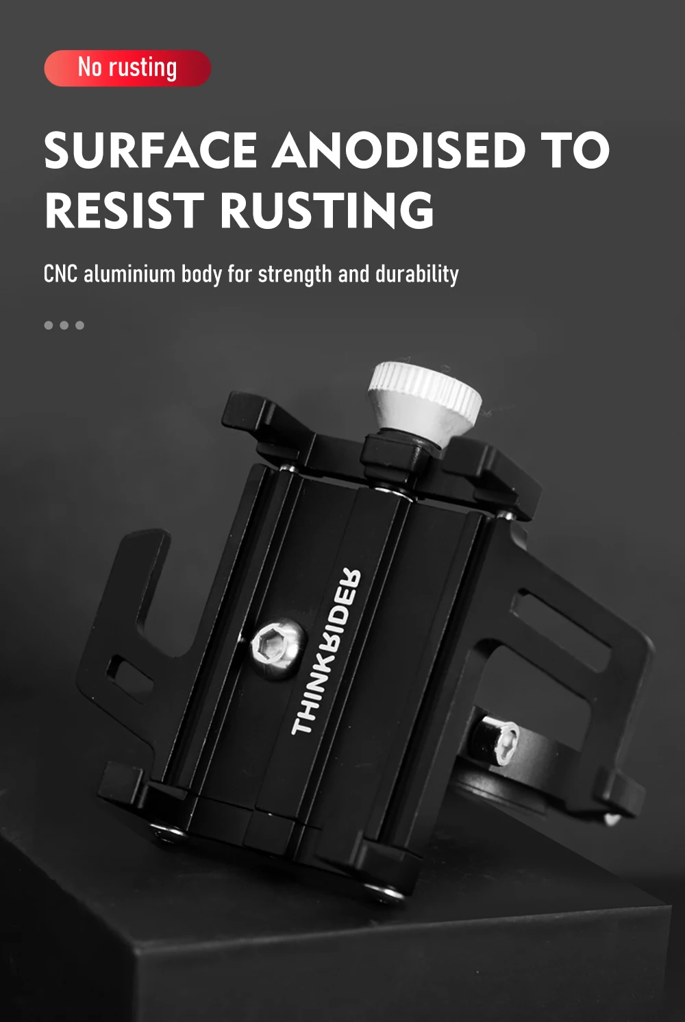 ThinkRider Phone Holder Motorcycle Electric Bicycle Smartphone CNC Aluminum Alloy Bracket Five Claws Mechanical Bike Accessories